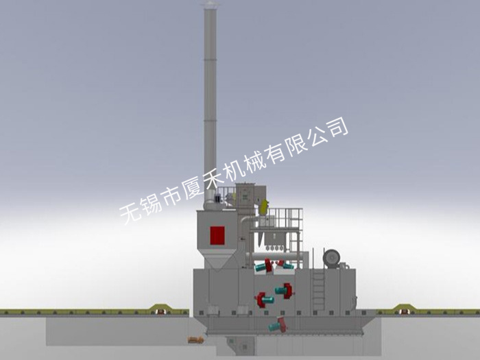 H型钢结构辊道通过式抛丸清理机  